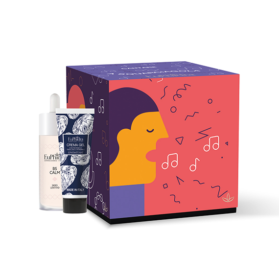 EUPHIDRA CANTARE A SQUARCIAGOLA COFANETTO REGALO B5 CALM SIERO VISO LENITIVO 30ML +CREMA GEL 30ML